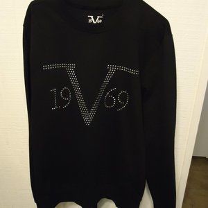 V1969 Italia Black Long Sleeve Pull-over Top XL